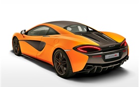 McLaren 570S Coupe Orange supercar Rückansicht HD Hintergrundbilder