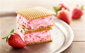 Kuchen und Süßwaren, Eis, Erdbeere HD Hintergrundbilder