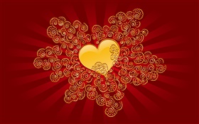 Valentinstag, Liebe, Herz, rot Stil HD Hintergrundbilder