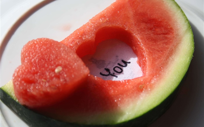 Wassermelone , Liebesherzen Hintergrundbilder Bilder