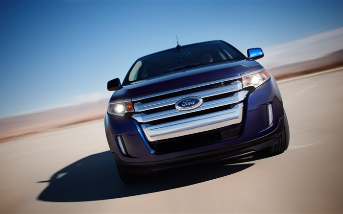 2011 Ford blaues Auto Vorderansicht Hintergrundbilder Bilder