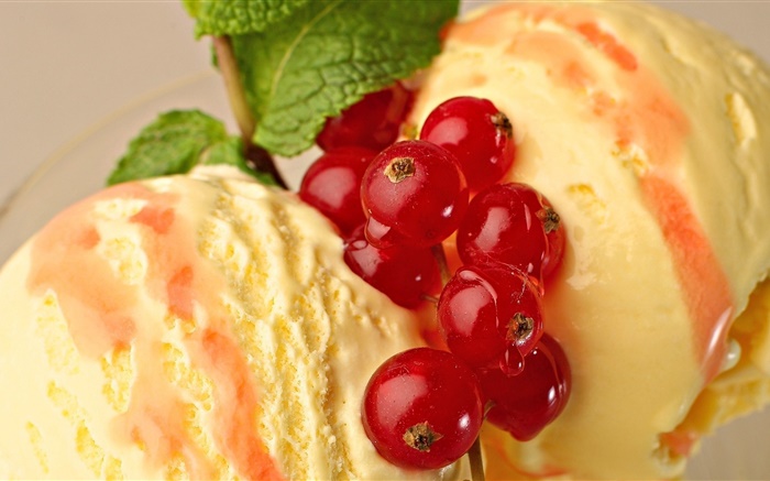 Köstliches Dessert, Eis, Beeren Hintergrundbilder Bilder