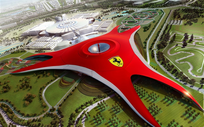 Ferrari World in Dubai, zukünftige Gestaltung Hintergrundbilder Bilder