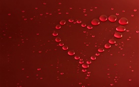Liebe Herz, Wassertropfen HD Hintergrundbilder