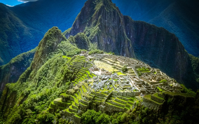 Machu Picchu, Peru, Berg, Gebäude Hintergrundbilder Bilder