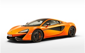 McLaren 570S Orange supercar Seitenansicht HD Hintergrundbilder
