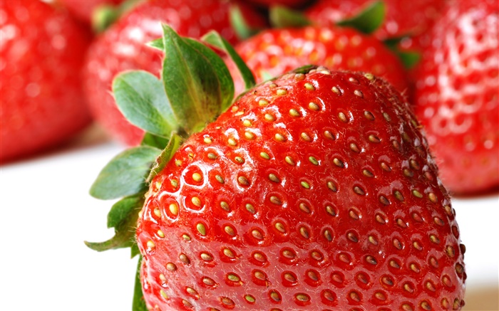 Frische Erdbeer-Makro-Fotografie Hintergrundbilder Bilder