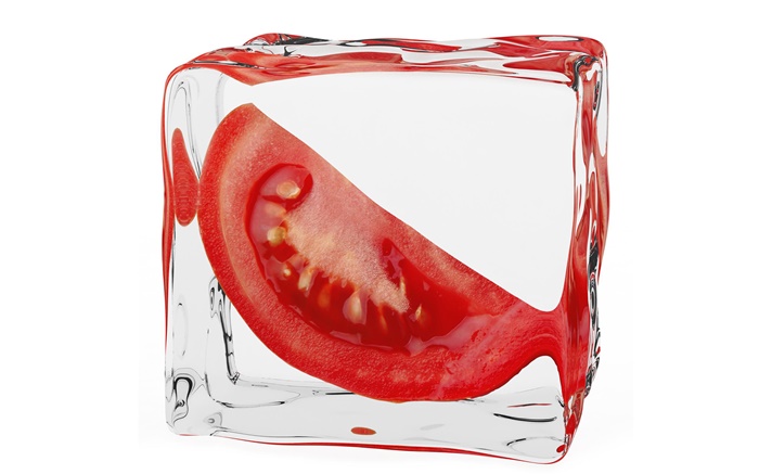 Tomate, Eiswürfel Hintergrundbilder Bilder