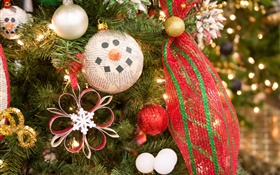 Weihnachtsbaum, Dekoration, Spielzeug, Kugeln HD Hintergrundbilder