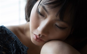 Asiatisches Mädchen schläft HD Hintergrundbilder