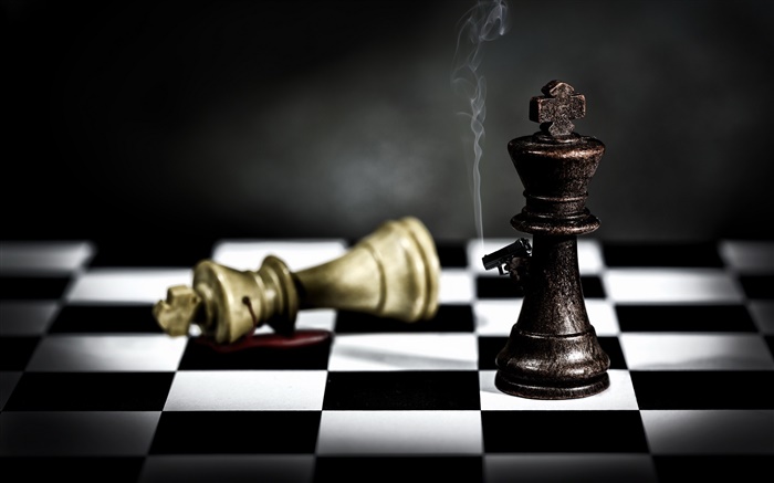 Schach verwenden Pistole, kreatives Design Hintergrundbilder Bilder