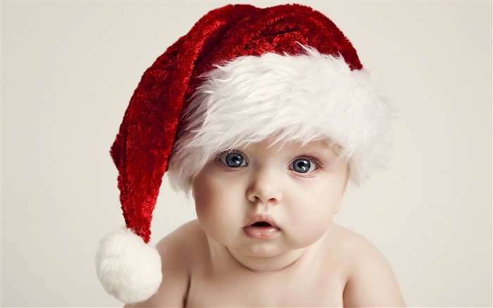 Weihnachtsbaby, niedlich, Hut Hintergrundbilder Bilder