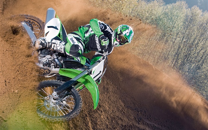 Kawasaki Motorradrennen Hintergrundbilder Bilder