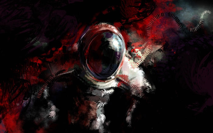 Geheimnisvoller Astronaut, Kunstphantasie Hintergrundbilder Bilder