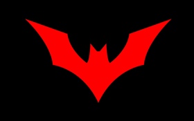 Rotes Logo Batmans, schwarzer Hintergrund HD Hintergrundbilder