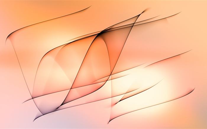 Abstrakte Linien, orange Hintergrund Hintergrundbilder Bilder