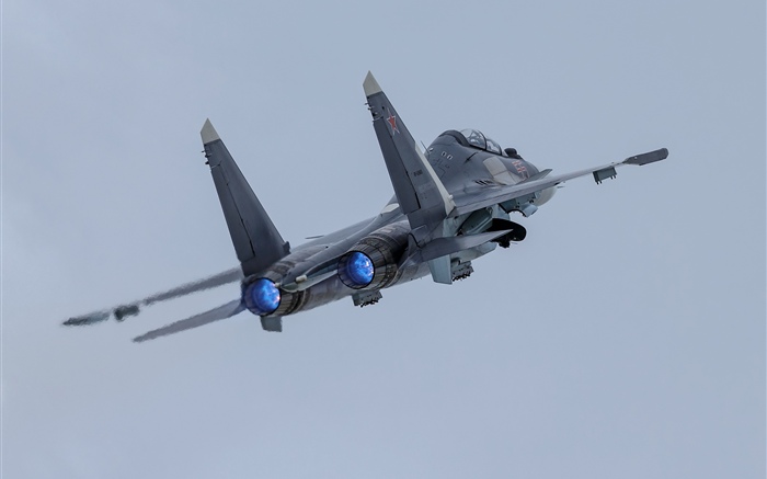 Su-30SM Flugzeug, Himmel Hintergrundbilder Bilder