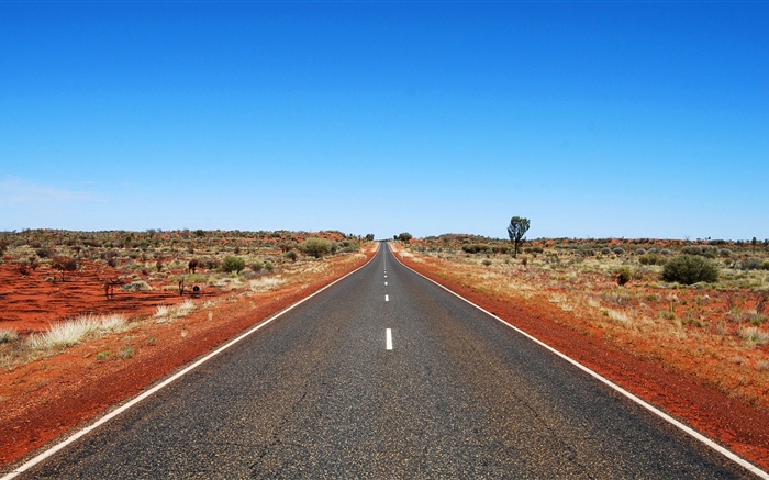 Australien, Straße, blauer Himmel Hintergrundbilder Bilder