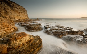 Küste, Meer, Felsen HD Hintergrundbilder