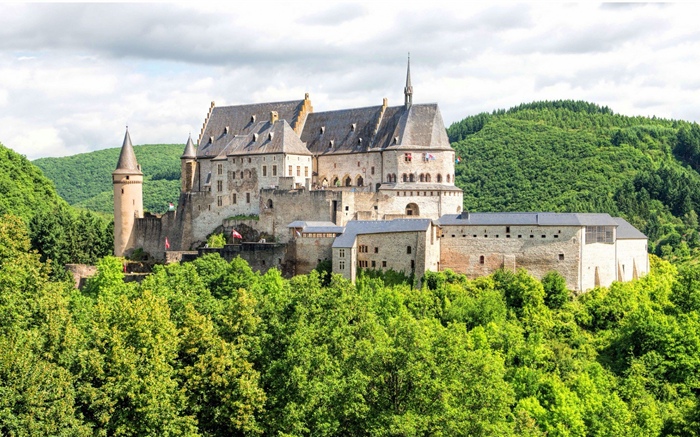 Luxemburg, Schloss Hintergrundbilder Bilder