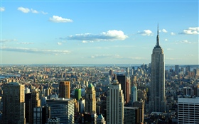 New York, Stadt, Wolkenkratzer, Himmel, Wolken, USA HD Hintergrundbilder
