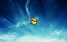 Windows-Logo, blauer Himmel HD Hintergrundbilder