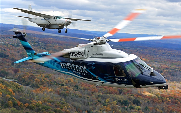 Hubschrauber, Flugzeug, Flug Hintergrundbilder Bilder