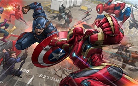 Superhelden, Iron Man, Captain America HD Hintergrundbilder